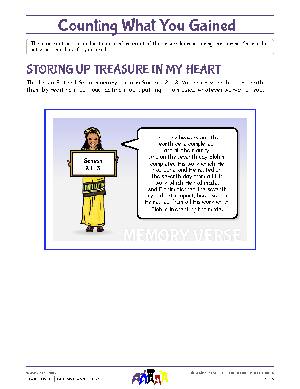 Storing Up Treasure in My Heart (memory verse)