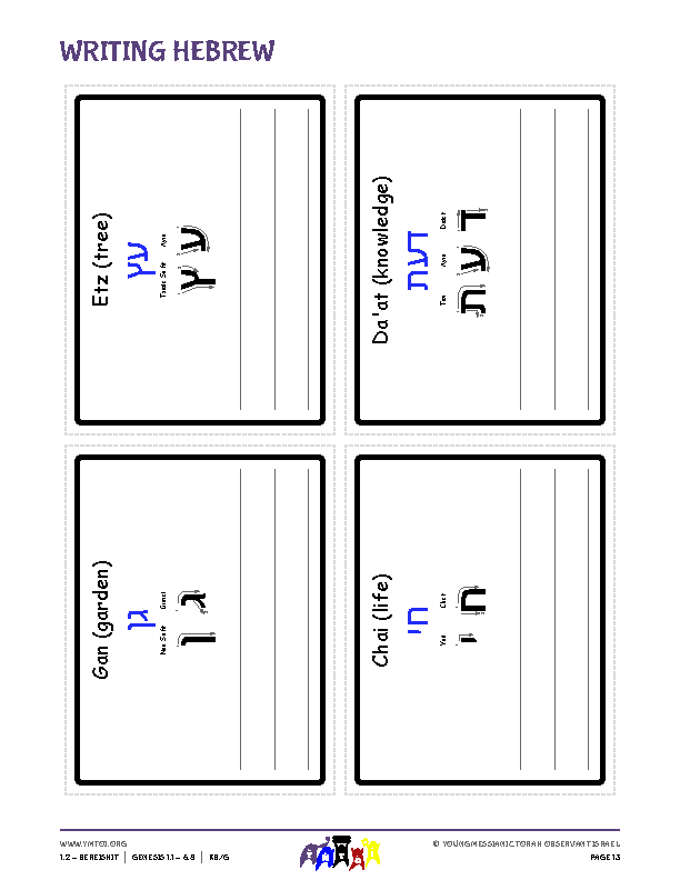 Writing Hebrew