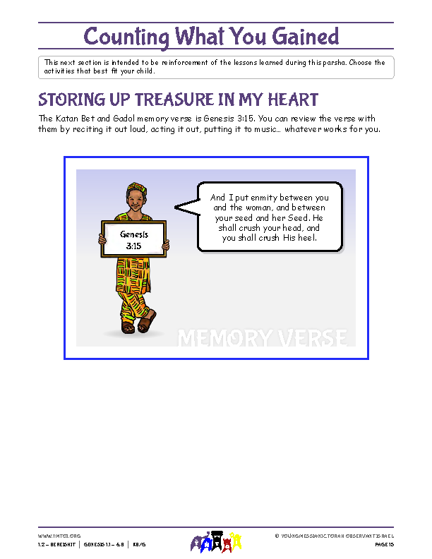 Storing Up Treasure in My Heart (memory verse)