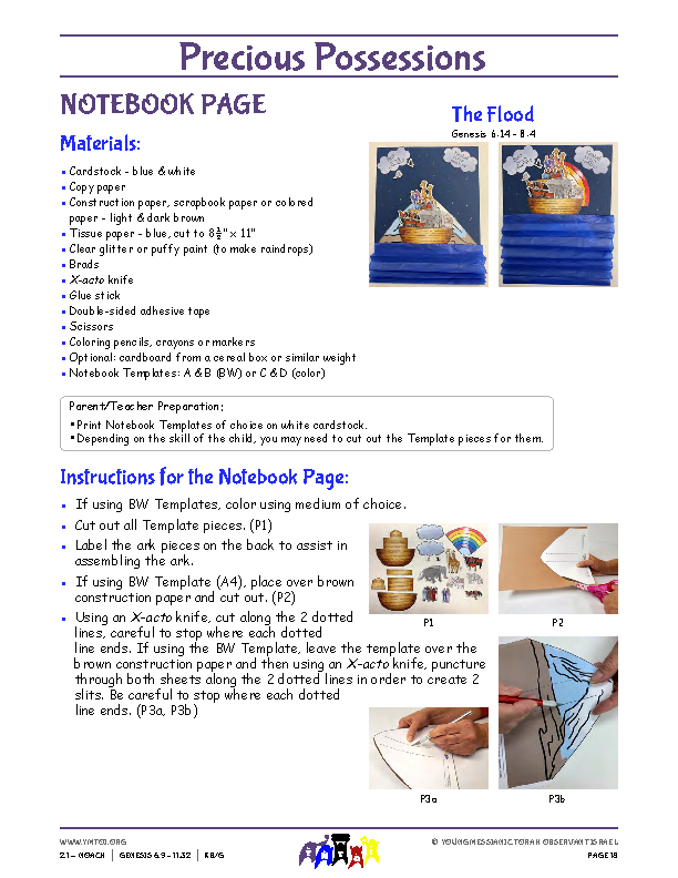 Notebook Page Instructions