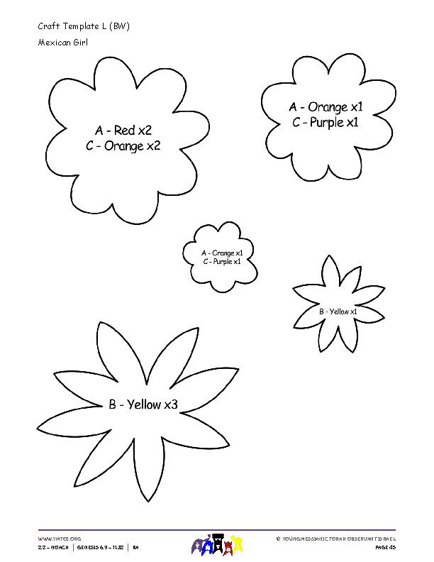 Craft Templates L (Mexican Girl)