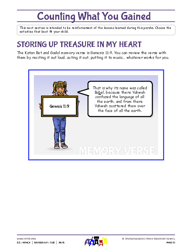 Storing Up Treasure in My Heart (memory verse)