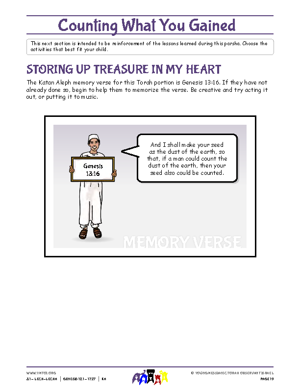 Storing Up Treasure in My Heart (memory verse)