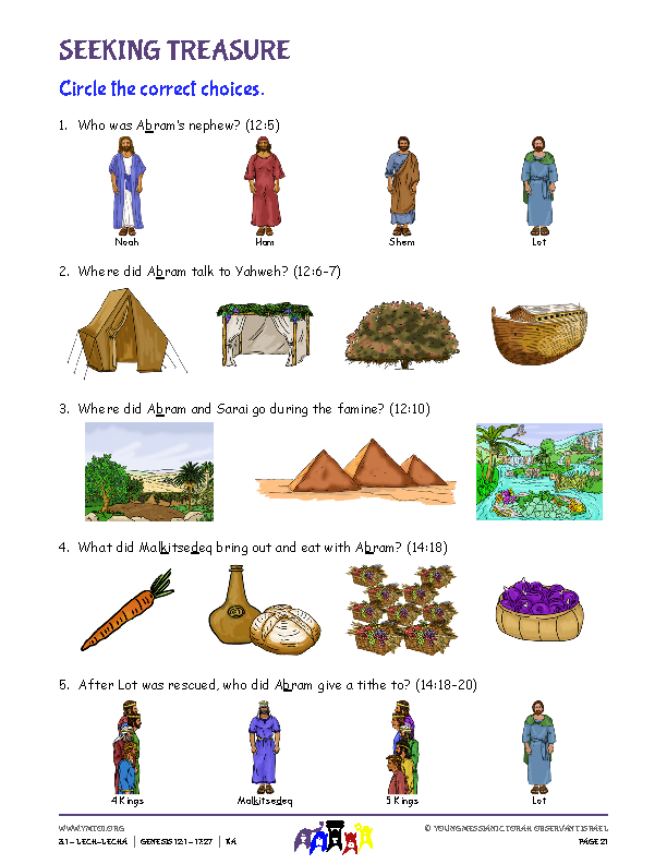 Seeking Treasure (questions from the parsha)