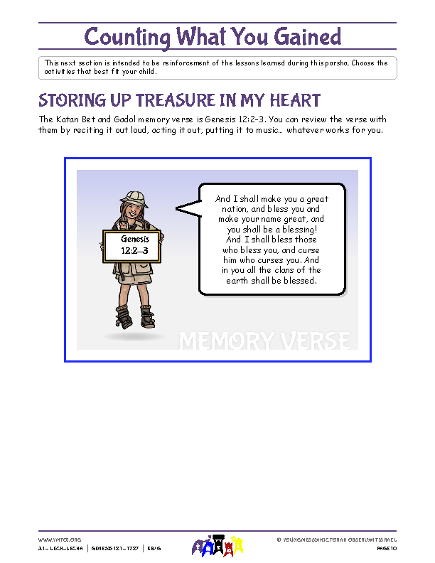 Storing Up Treasure in My Heart (memory verse)