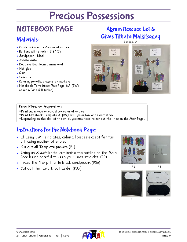 Notebook Page Instructions