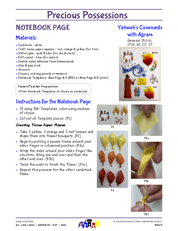 Notebook Page Instructions