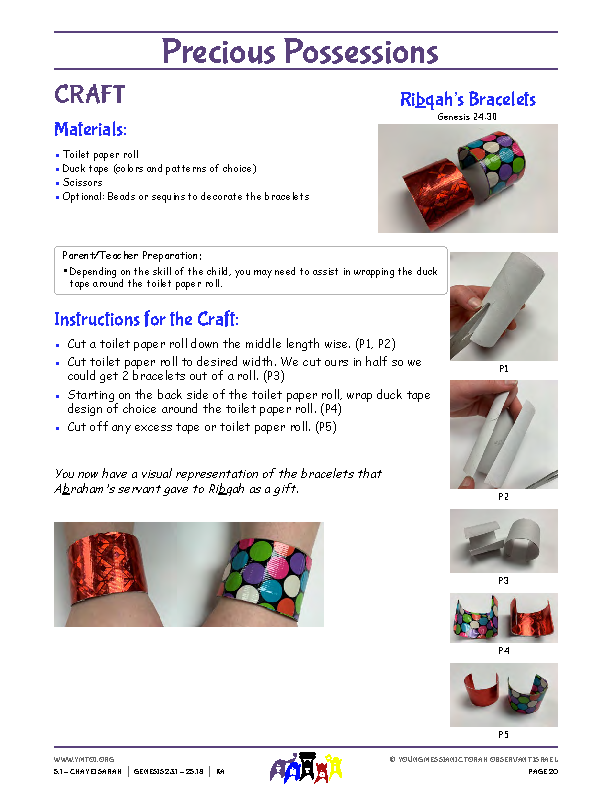 Craft Instructions -  Ri<U>b</U>qah's  Bracelets