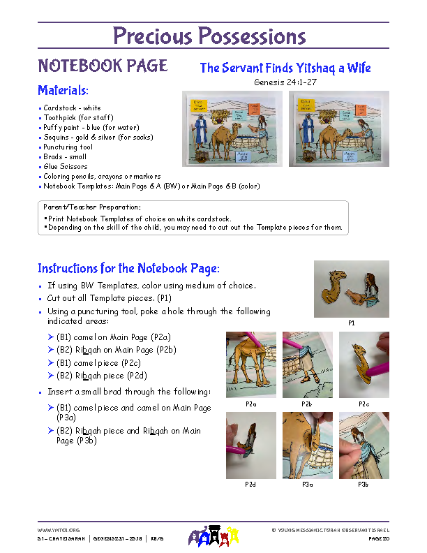 Notebook Page Instructions