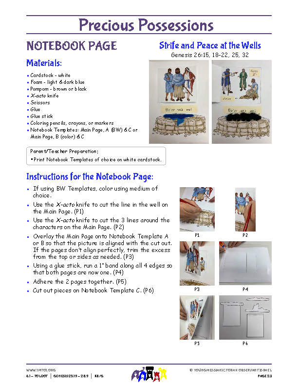 Notebook Page Instructions