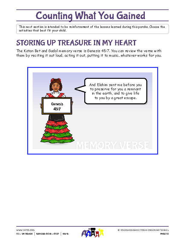 Storing Up Treasure in My Heart (memory verse)