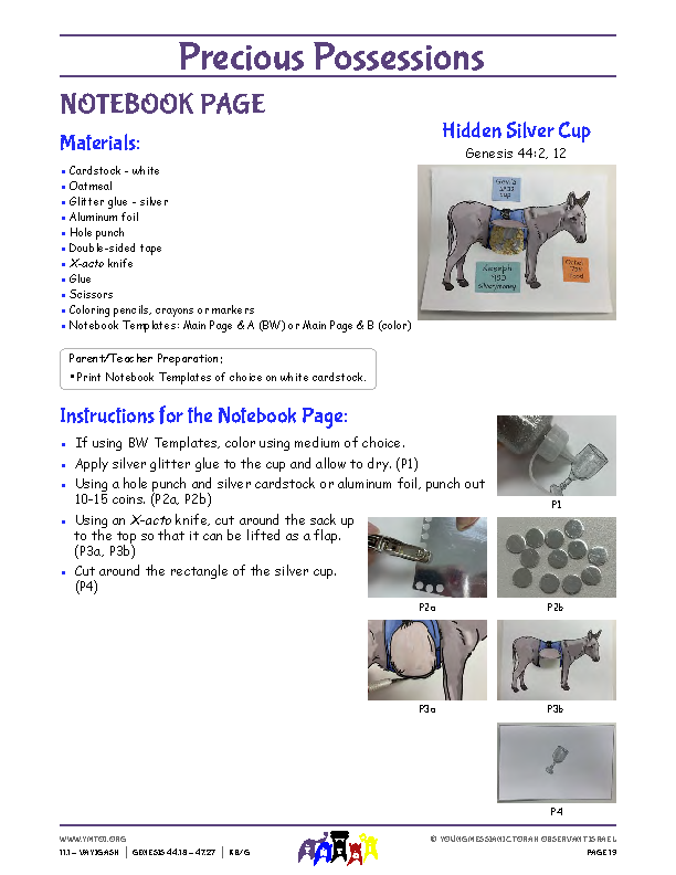 Notebook Page Instructions