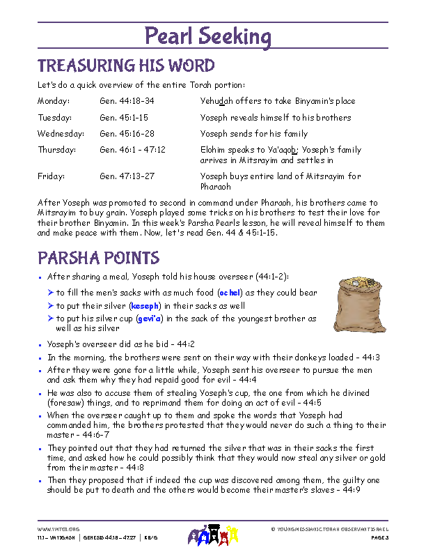 Parsha Points (main lesson content)