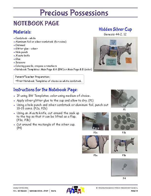 Notebook Page Instructions