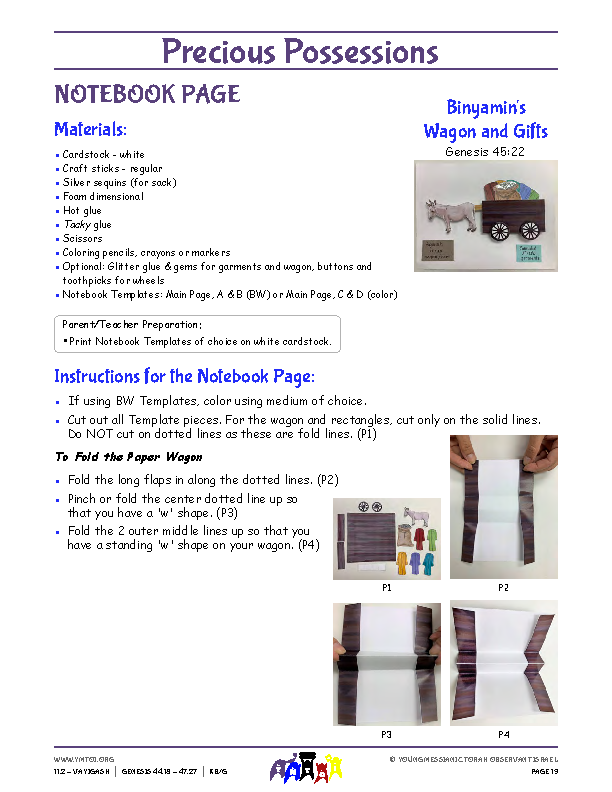 Notebook Page Instructions