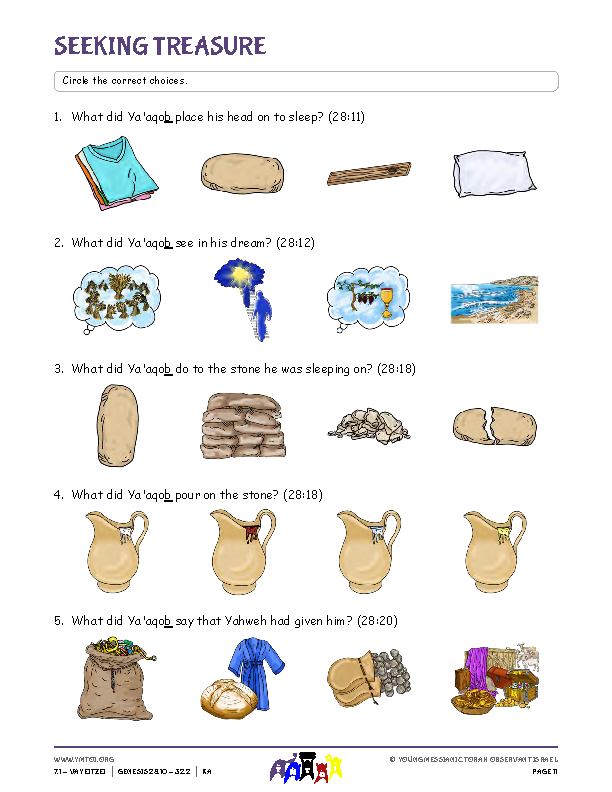 Seeking Treasure (questions from the parsha)