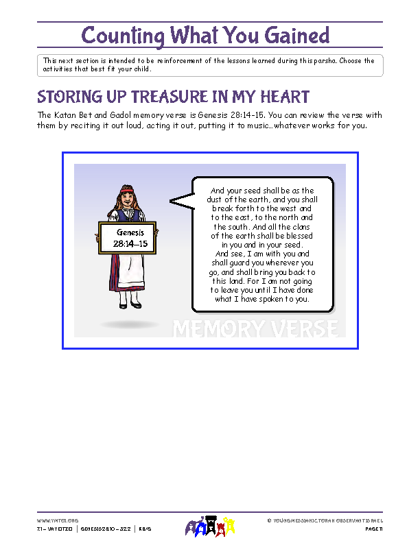 Storing Up Treasure in My Heart (memory verse)