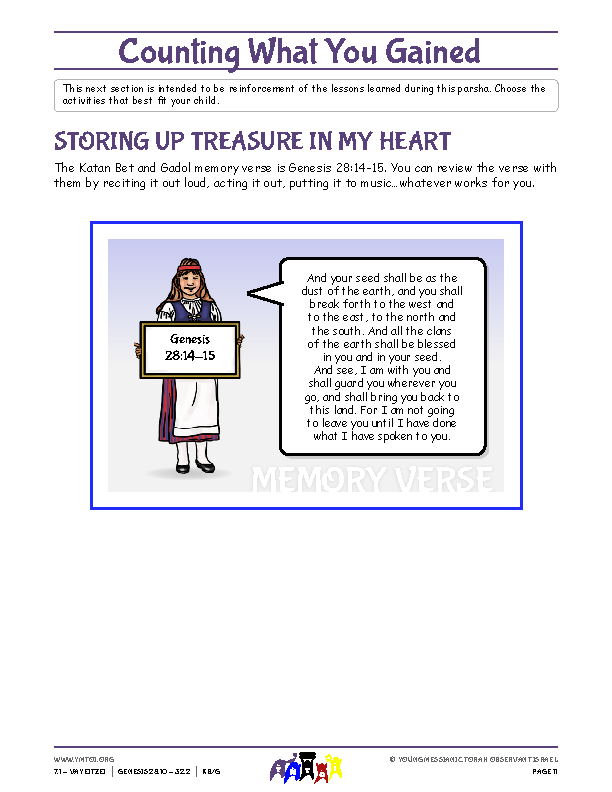 Storing Up Treasure in My Heart (memory verse)