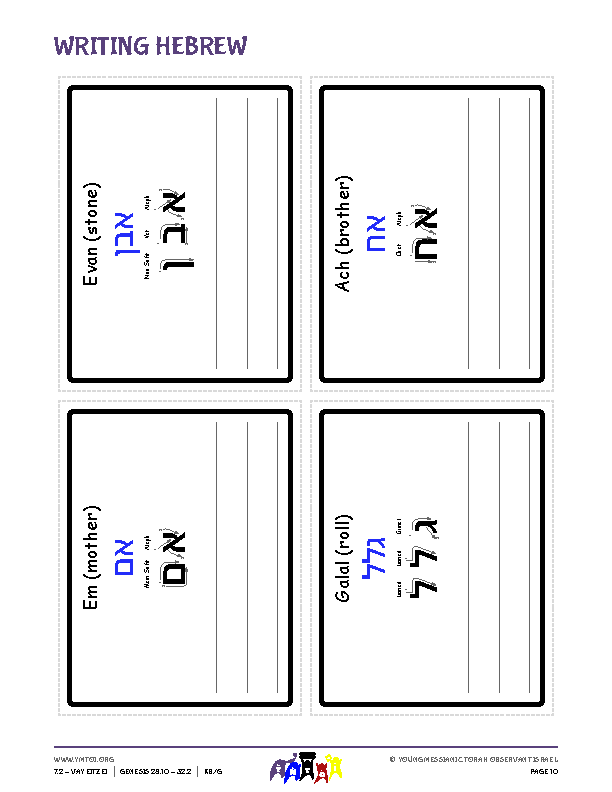 Writing Hebrew