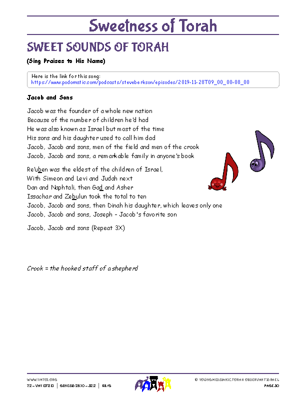 Sweet Sounds of Torah (song corresponding to the parsha)