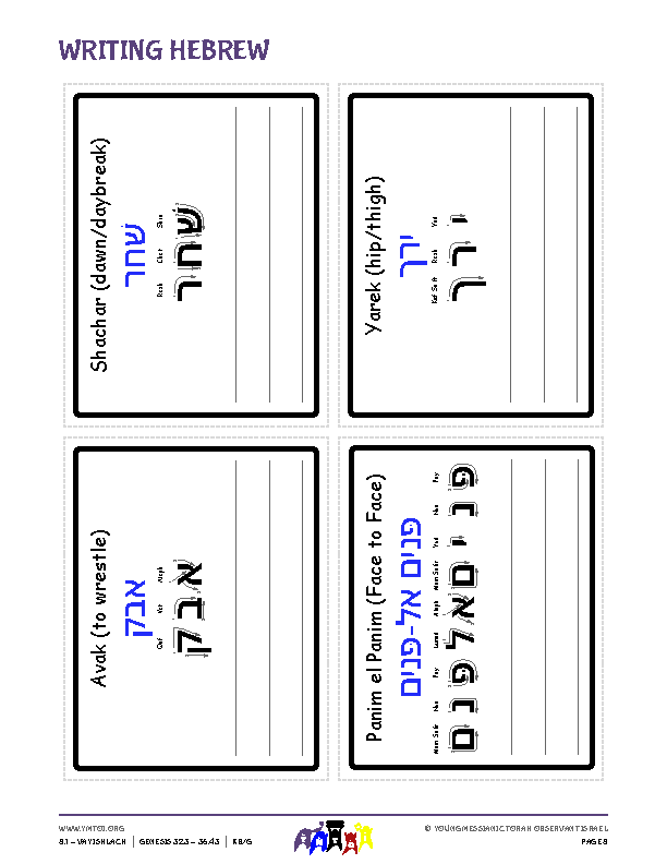 Writing Hebrew