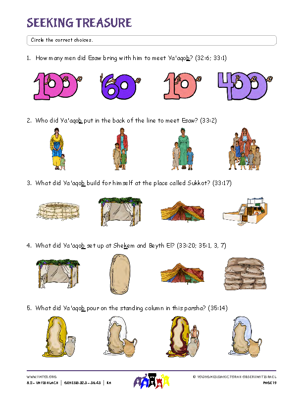 Seeking Treasure (questions from the parsha)