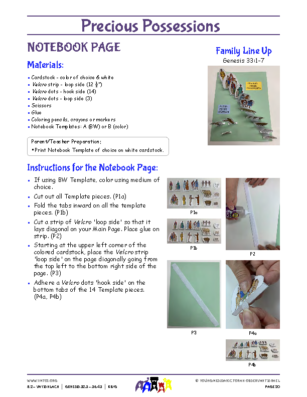 Notebook Page Instructions