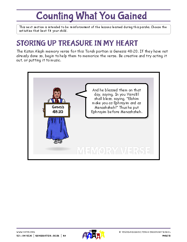 Storing Up Treasure in My Heart (memory verse)