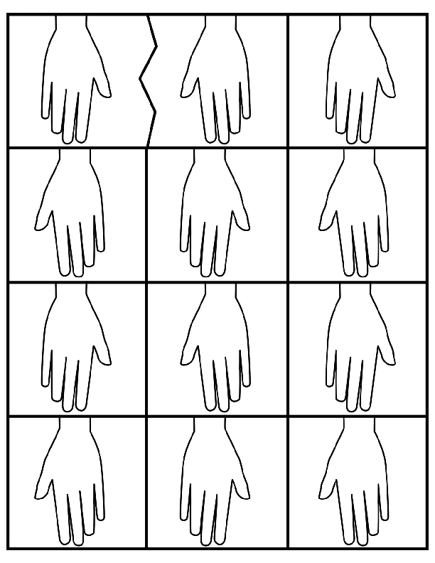 Hands Template w/out Names (BW)