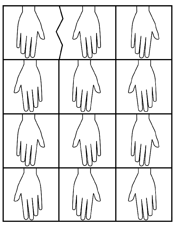 Hands Template w/out Names (BW)
