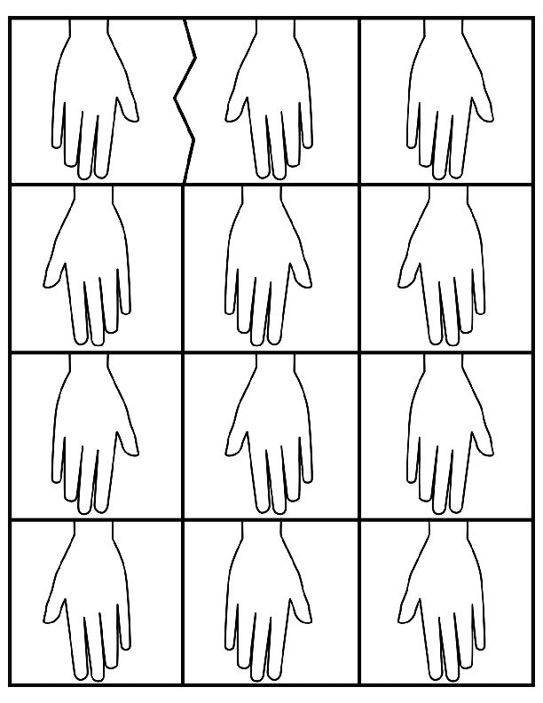 Hands Template w/out Names (BW)
