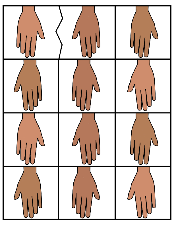 Hands Template w/out Names (color)
