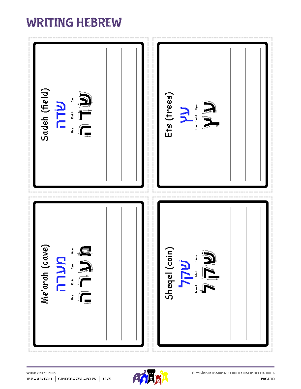 Writing Hebrew