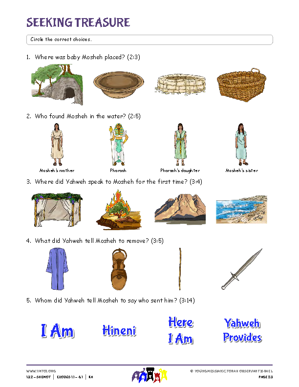 Seeking Treasure (questions from the parsha)