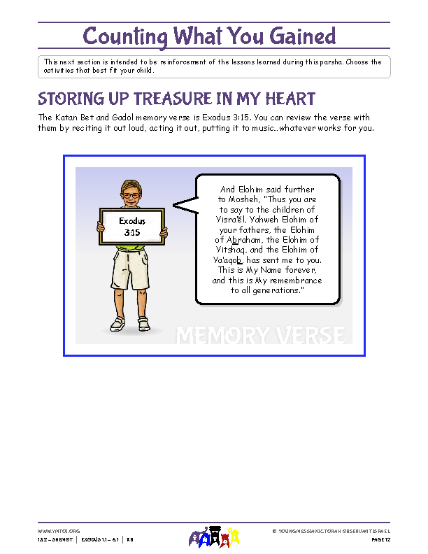Storing Up Treasure in My Heart (memory verse)