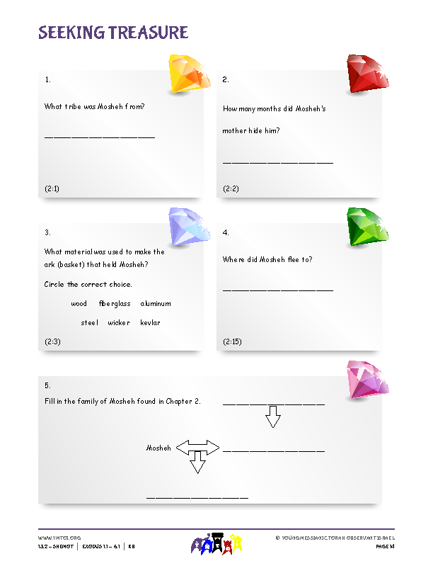 Seeking Treasure (questions from the parsha)