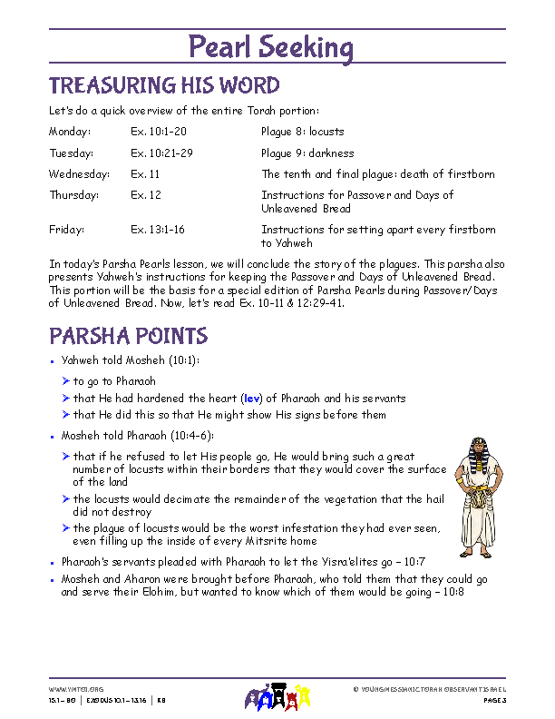 Parsha Points (main lesson content)