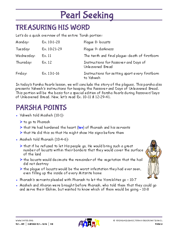 Parsha Points (main lesson content)