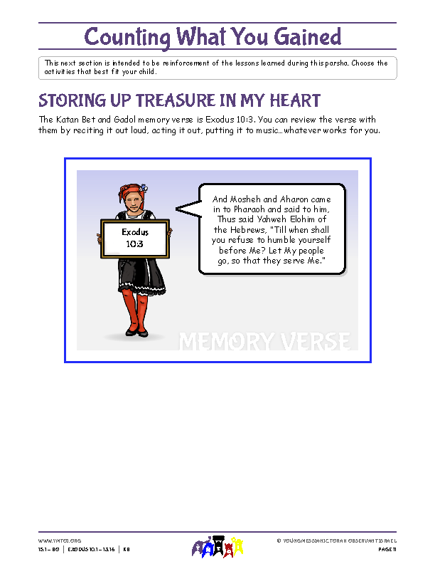 Storing Up Treasure in My Heart (memory verse)