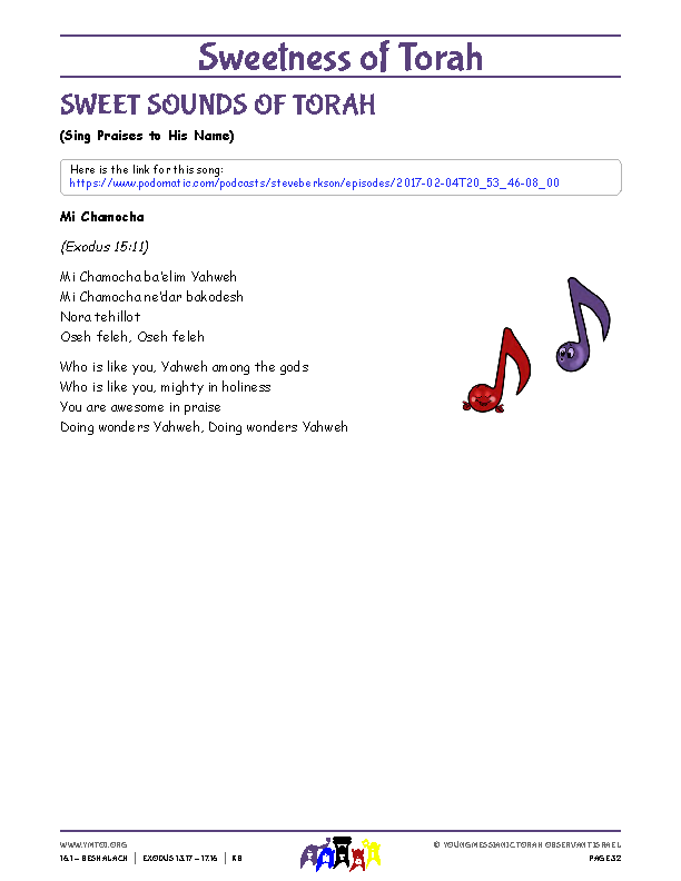 Sweet Sounds of Torah (song corresponding to the parsha)
