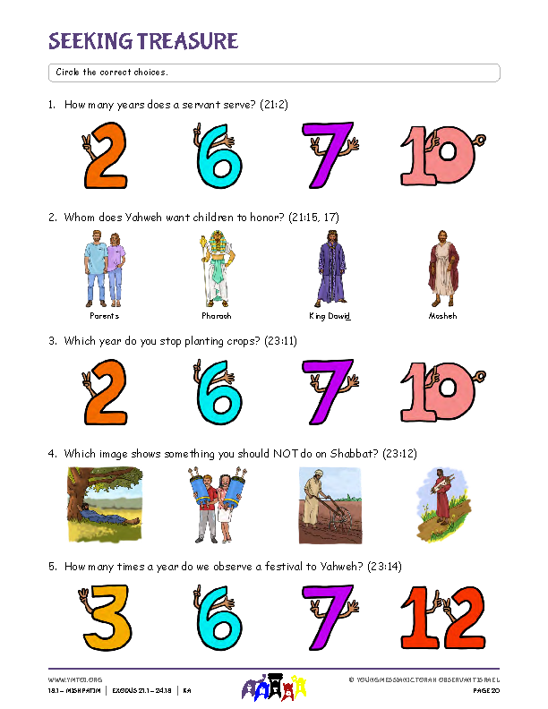 Seeking Treasure (questions from the parsha)