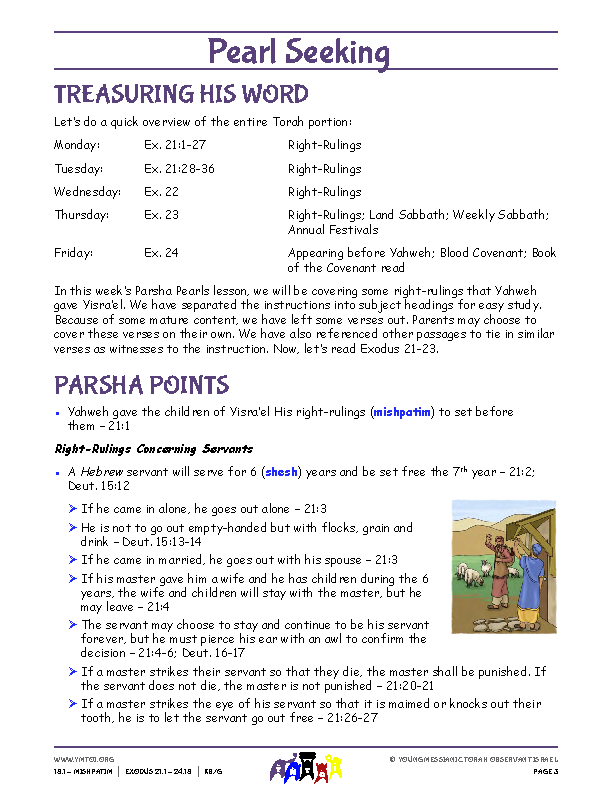 Parsha Points (main lesson content)