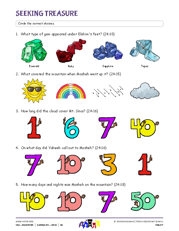 Seeking Treasure (questions from the parsha)