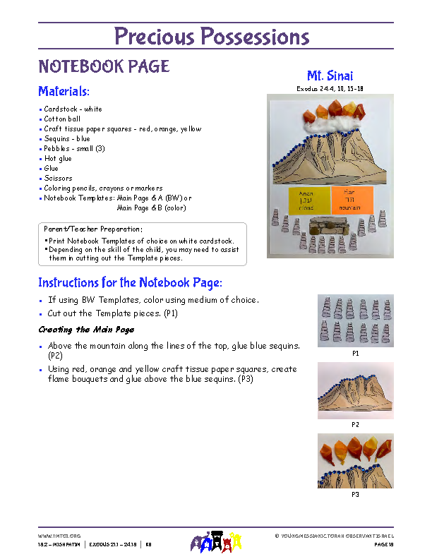Notebook Page Instructions