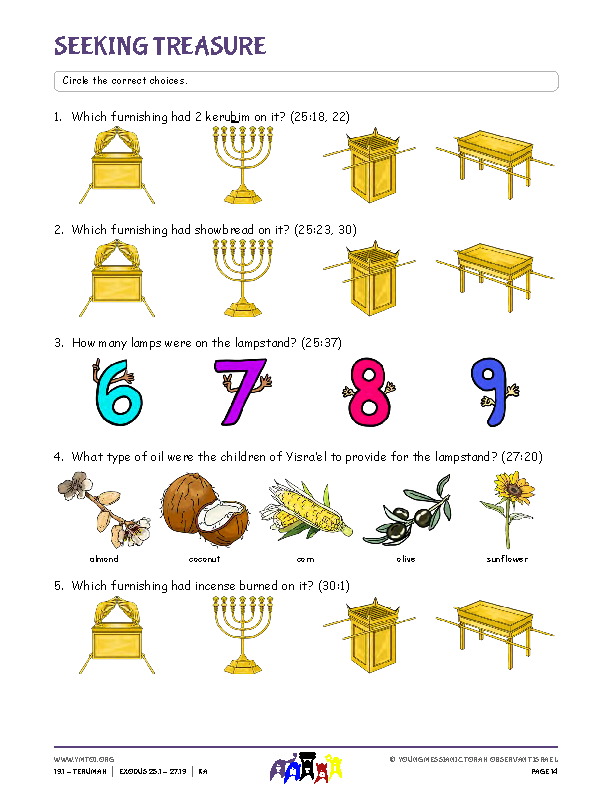 Seeking Treasure (questions from the parsha)