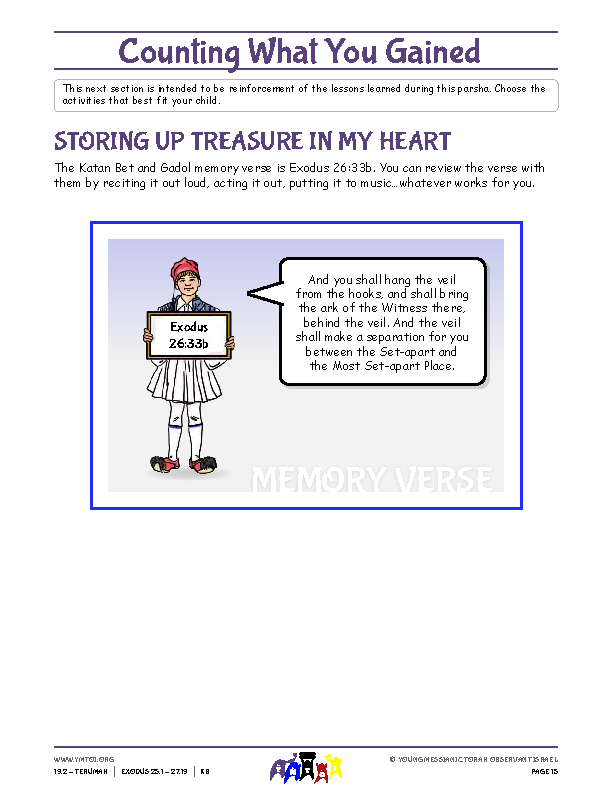 Storing Up Treasure in My Heart (memory verse)
