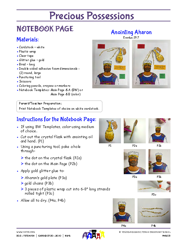 Notebook Page Instructions