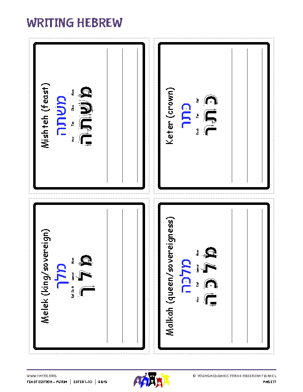 Writing Hebrew