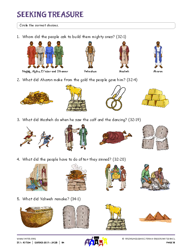 Seeking Treasure (questions from the parsha)
