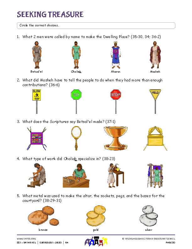 Seeking Treasure (questions from the parsha)